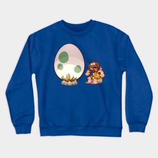 caveman hungry egg Crewneck Sweatshirt